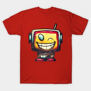 Cute funny happy robot T-Shirt